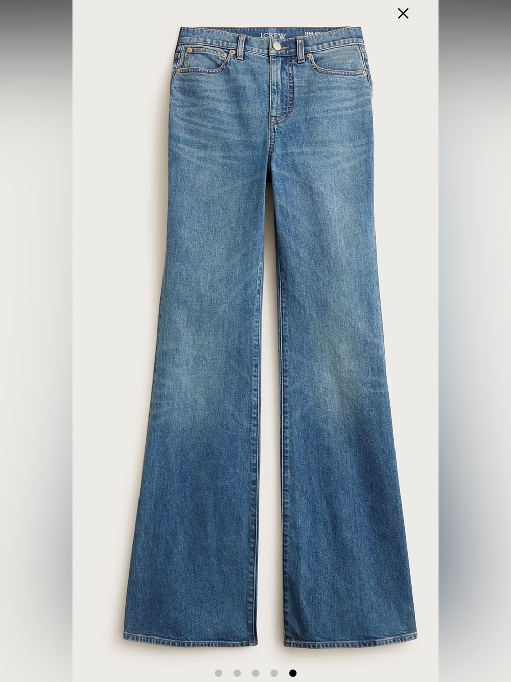 J. Crew stretchy Blue High-Rise Flare Jeans
